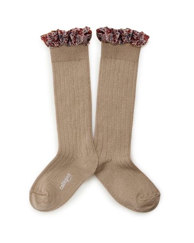 Elisabeth Liberty® Ruffle Knee-High Socks 226_BEIGE
