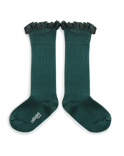 Elisabeth Liberty® Ruffle Knee-High Socks 257_GREEN