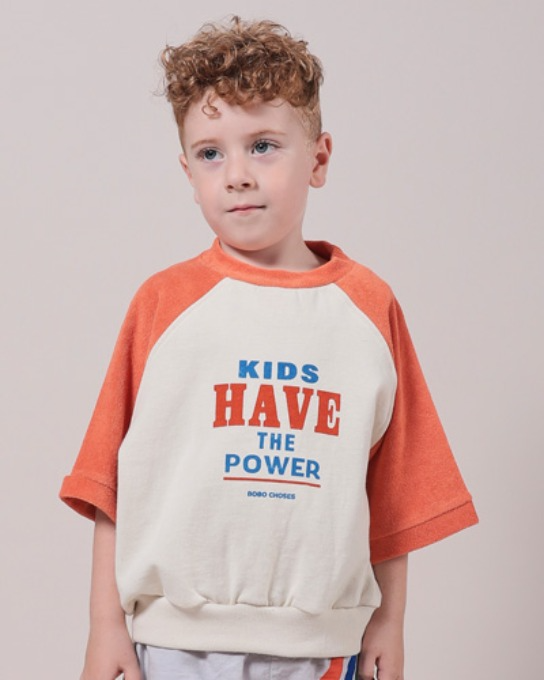 Kids Have The Power Short Sleeve Sweatshirt _121AC045