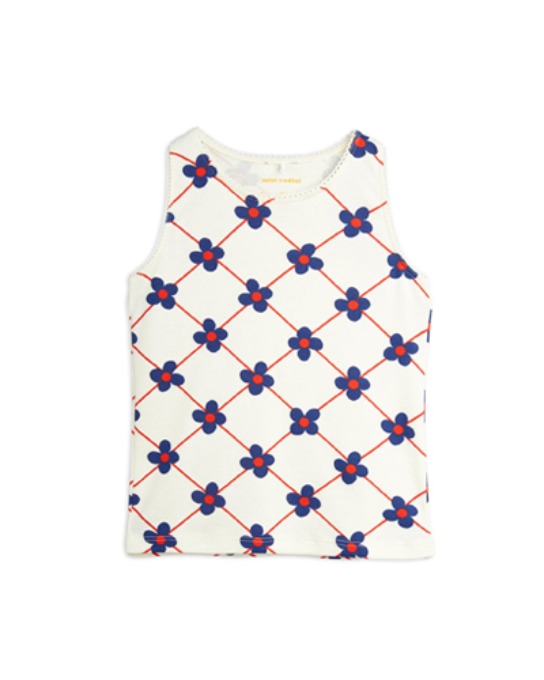 Flower check aop tank_2162010111_Offwhite
