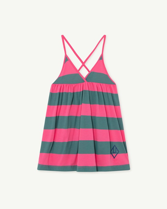 OTTER KIDS DRESS_Pink Stripes_S22025_250_AR