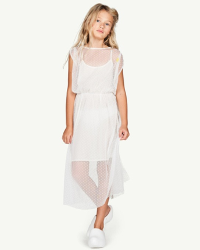 TULLE MARTEN (AND UNDERDRESS) KIDS DRESS Raw White