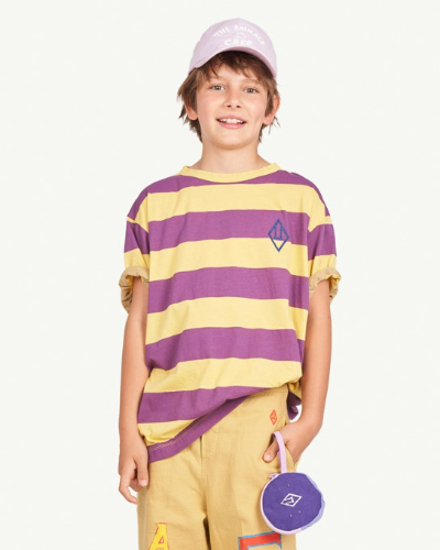 ROOSTER OVERSIZE KIDS+ T-SHIRT_Yellow Stripes_S22004_247_AR