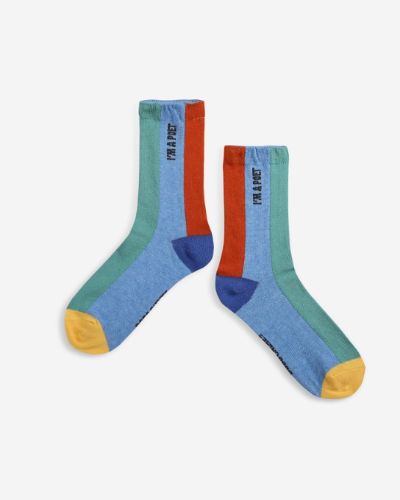 Colors Stripes blue long socks_122AI050