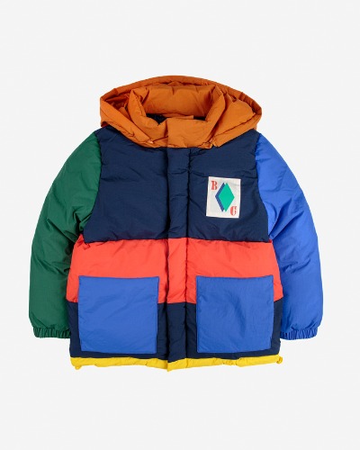 Color block padded jacket_222AC124