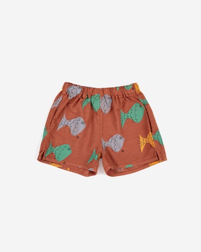 Multicolor Fish all over woven shorts_123AC077