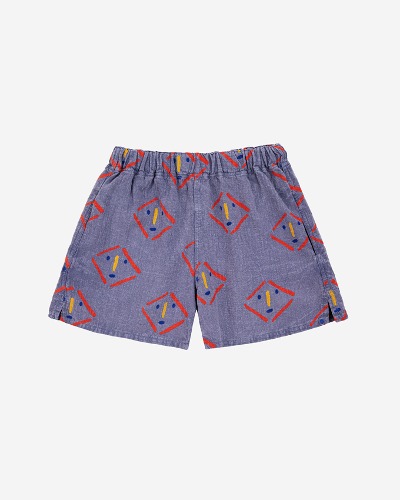 Masks all over woven shorts_124AC072