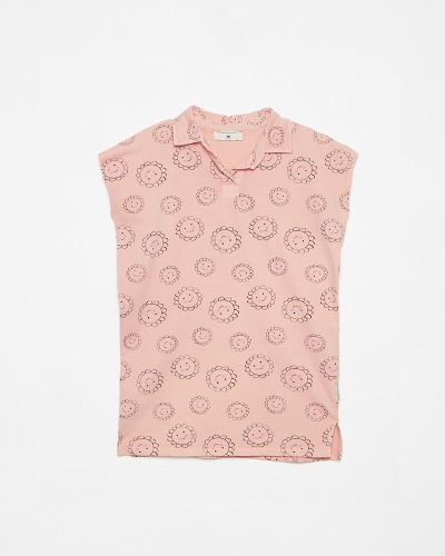 Flowers all over polo dress_Pink_SS24081