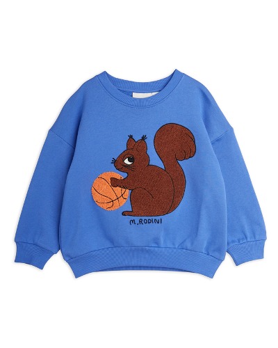 Squirrel chenille emb sweatshirt_Blue_2422015460