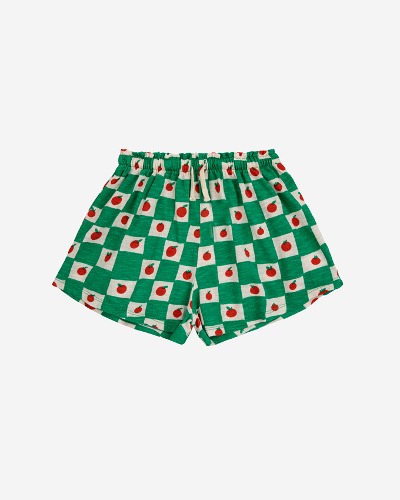 Tomato all over ruffle shorts_124AC063