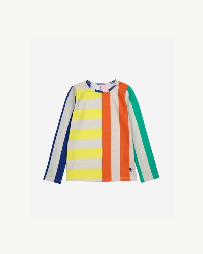 Multicolor Stripes swim T-shirt_124AC148