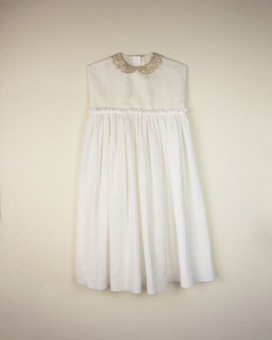 Guipure neckline dress_Mod.27_White Cotton