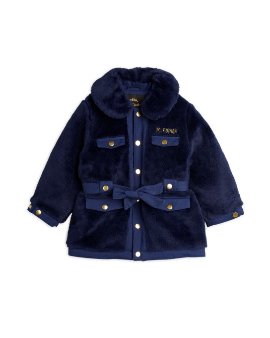 Faux fur jacket Navy_2171010067