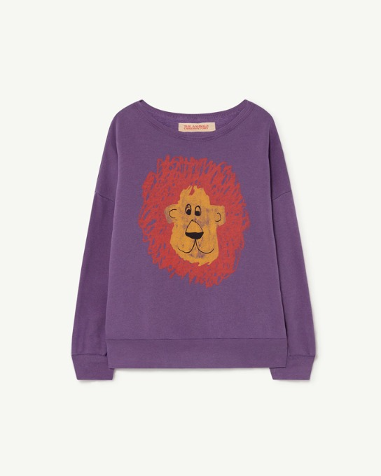 BIG BEAR KIDS+ SWEATSHIRT_Purple Lion_S22018_259_BJ