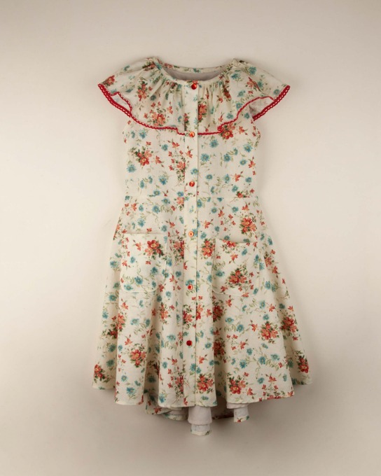 Floral dress with frilled collar_Mod.33.4