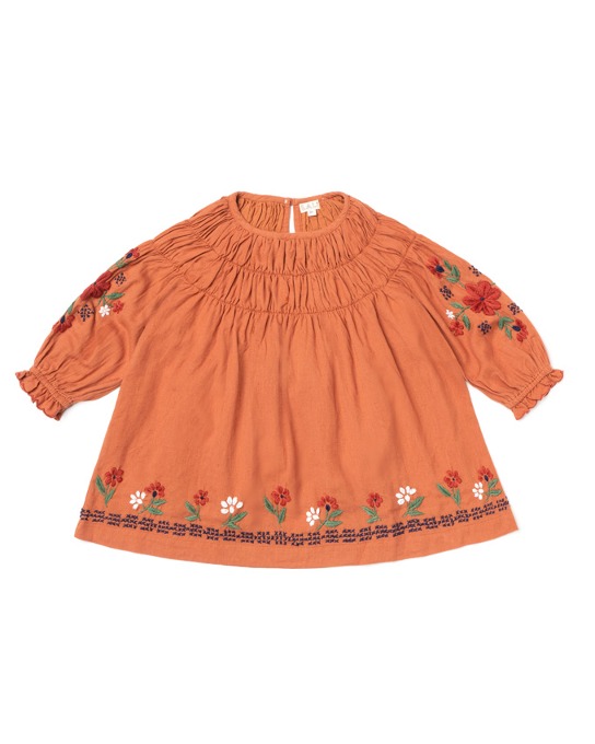 TULIP DRESS_EMBROIDERED AMBER_AW22-TUDE-AMB