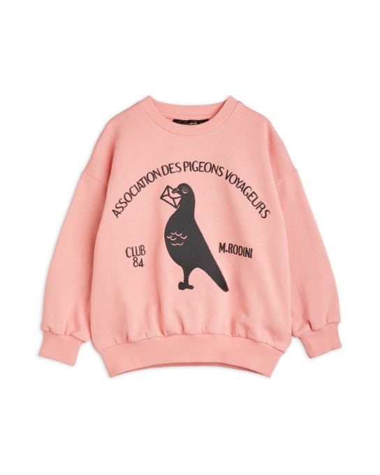 Pigeons chenille sweatshirt_Pink_2322014328
