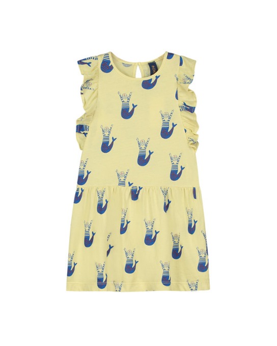 Dress Happy allover captain_Mellow yellow_SS23-DRTS-MEL