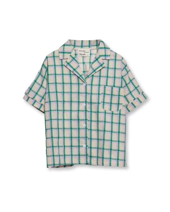 Boxy Shirt_green plaid_B23134_GP