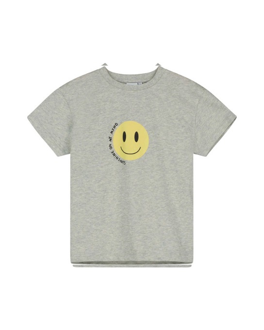 Grey Melange Smile T-shirt_BL019