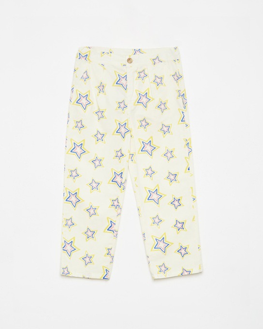 Stars all over buttoned troussers_Soft yellow_SS24086