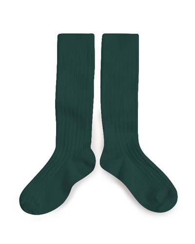 La Haute Ribbed Knee-High Socks _2950_257_GREEN