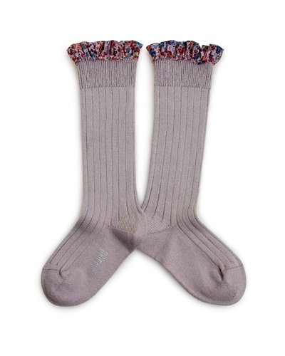 Elisabeth Liberty® Ruffle Knee-High Socks 238_GRAY