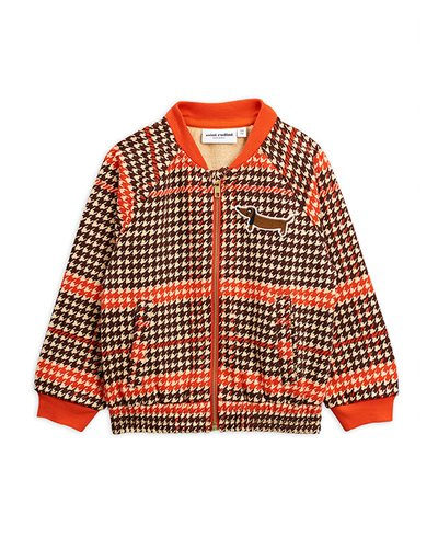 HOUNDSTOOTH BSB CARDIGAN - RED