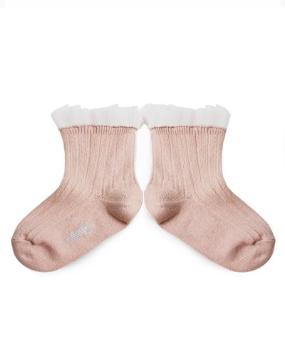 Margaux Tulle Ankle Socks 331_PINK