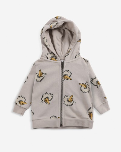 Baby Birdie All Over zipped hoodie_221AB044