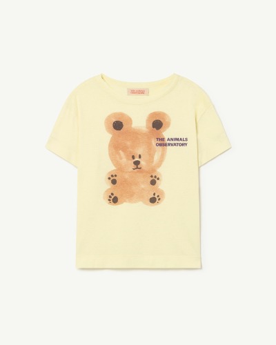 ROOSTER KIDS+ T-SHIRT Yellow_Pink Bear_F22001-081_EL
