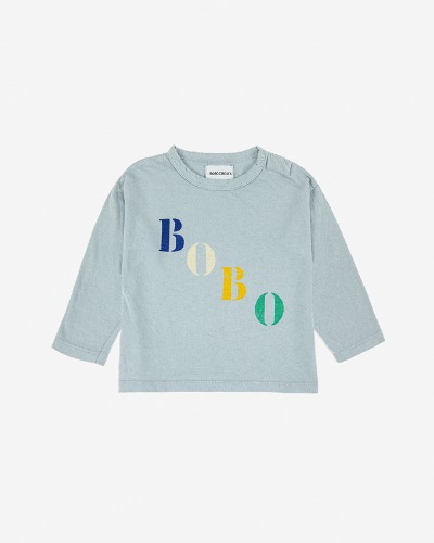 Bobo diagonal long sleeve T-shirt_222AB010