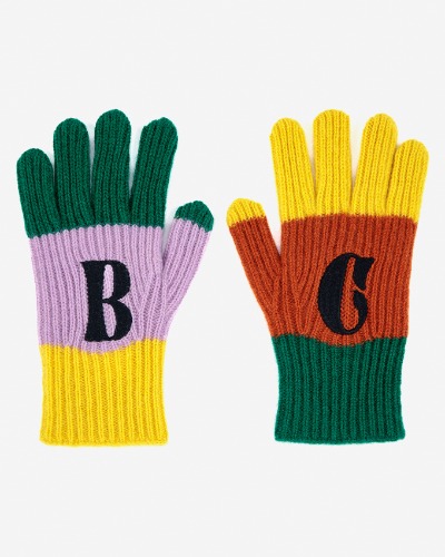 BC color block knitted gloves_222AI026