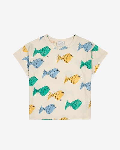 Multicolor Fish all over T-shirt_123AC004