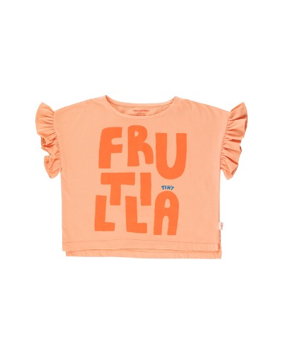 FRUTILLA FRILLS TEE_papaya/summer red_SS23-050_L47