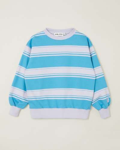 Oversized Sweatshirt_Blue Moon Stripe Fleece_MS079_Blue Moon