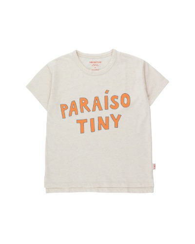 PARAISO TINY TEE_light cream heather/tangerine_SS23-041_L62