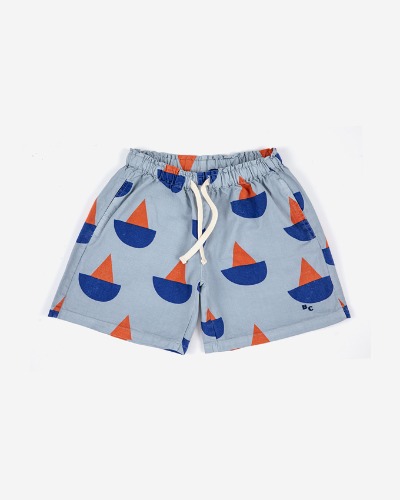 Sail Boat all over woven shorts_123AC079