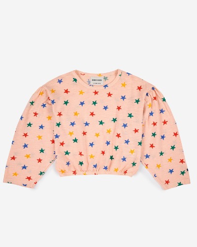 Multicolor Stars all over long sleeve T-shirt_123AC029