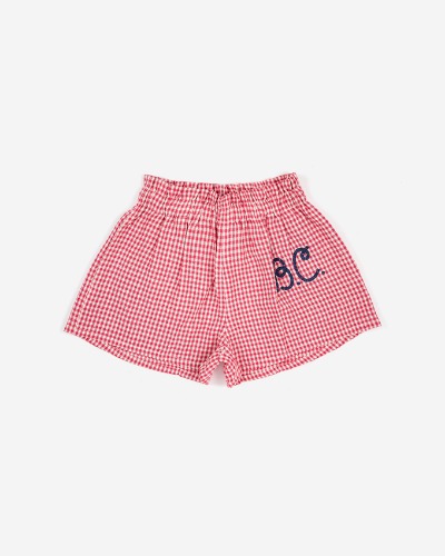 Pink Vichy woven shorts_123AC074