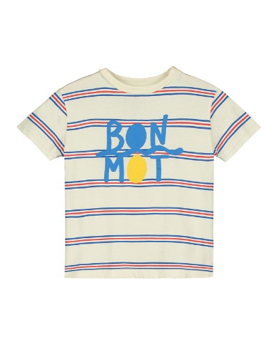 T-shirt all over stripes bon_ivory_SS23-TS10-IVO