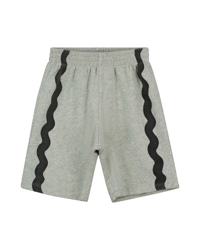 Grey Melange Wave Shorts_BL042