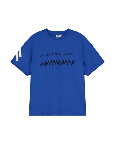 Beaucoup Blue Oversized Wasnt Born To Follow T-shirt_BL022
