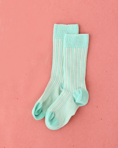 CHAUSSETTES STRIPES_GREEN_N80G-SS23