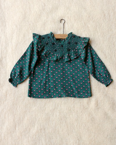 BLOUSE WITH HANDSMOCK COLLAR_N29-AW23