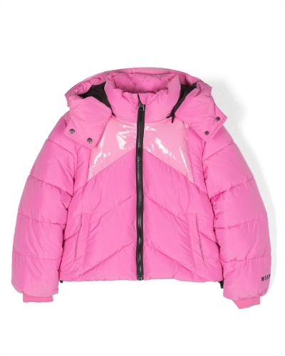 NYLON LAQUE CROPPED PUFFER JACKET GIRL_ROSA/PINK_F3MSJGPF004_042
