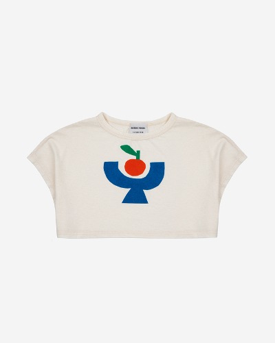 Tomato Plate cropped T-shirt_124AC020