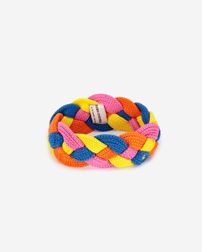 Multicolor braided knitted cotton headband_124AI034