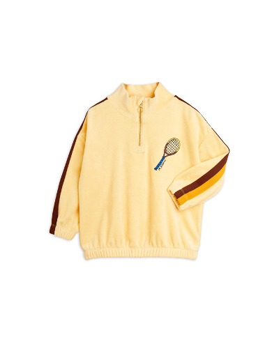 Tennis emb halfzip terry sweatshirt_Yellow_2422018023
