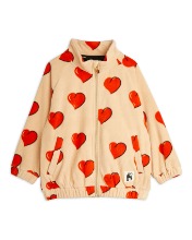 Hearts fleece jacket_Beige_2271014013